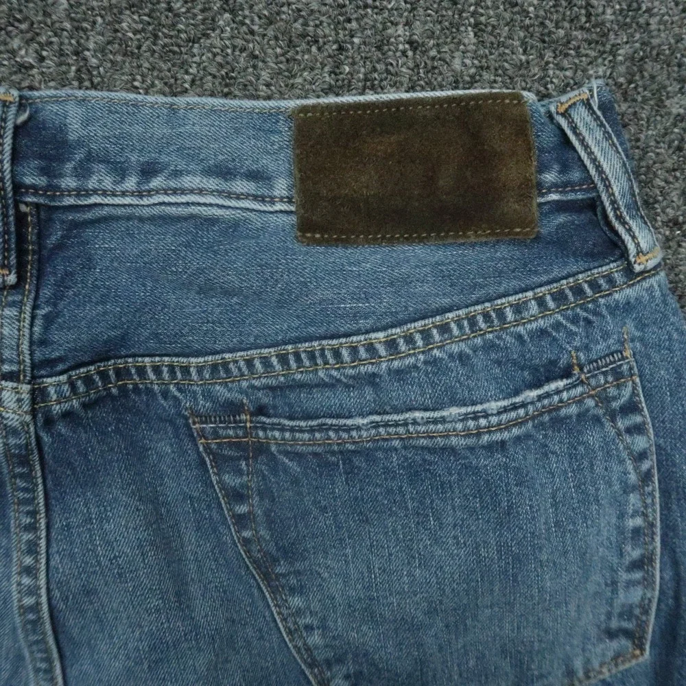 Todd‎ Snyder Jeans Mens 32x30 Blue 5 Pocket Selvedge Distressed Straight Denim